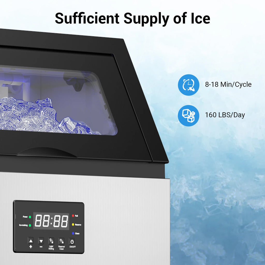 Certified Commercial Ice Maker Machine 200LBS/24H
