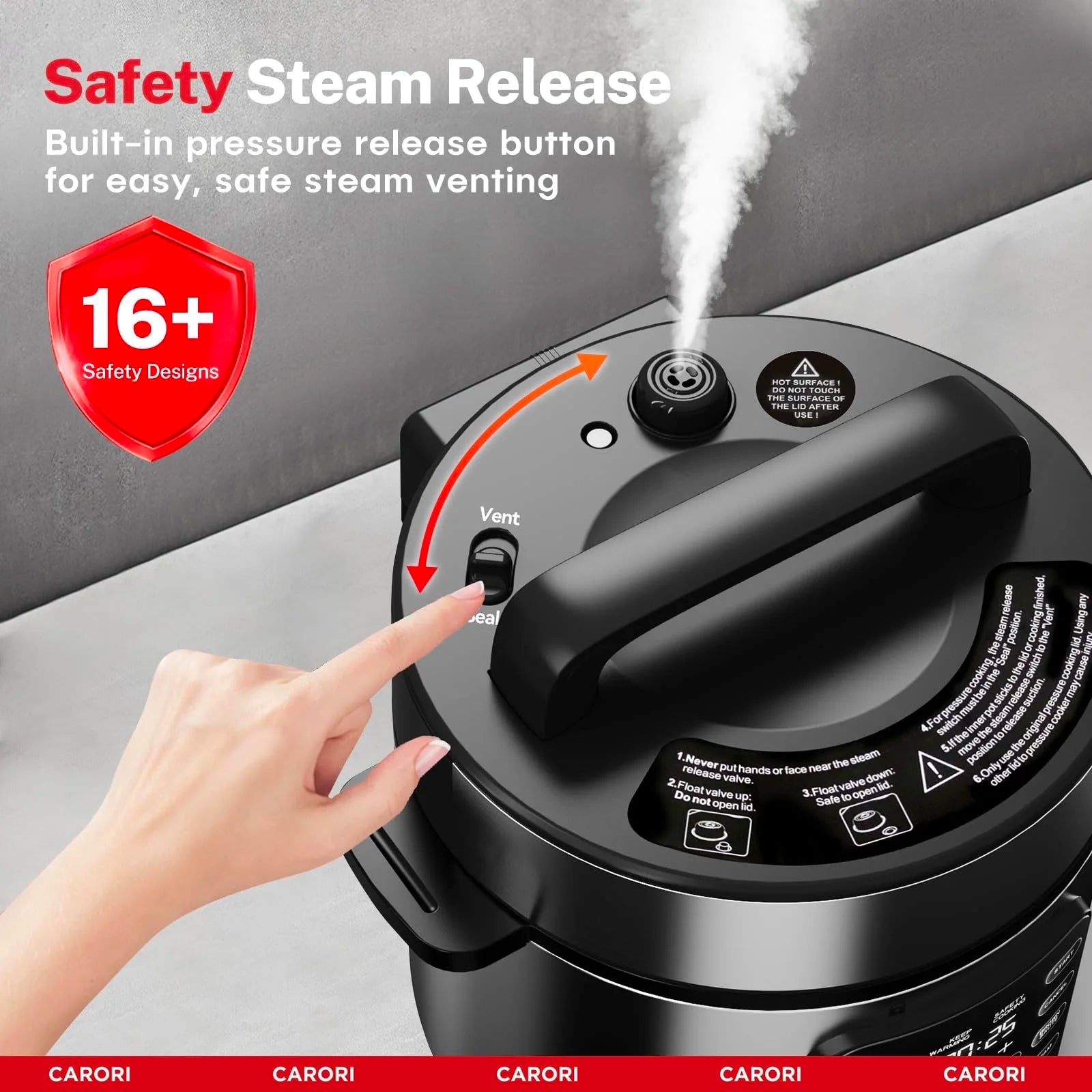 9-in-1 Electric Pressure Cooker 6 Qt, Programmable