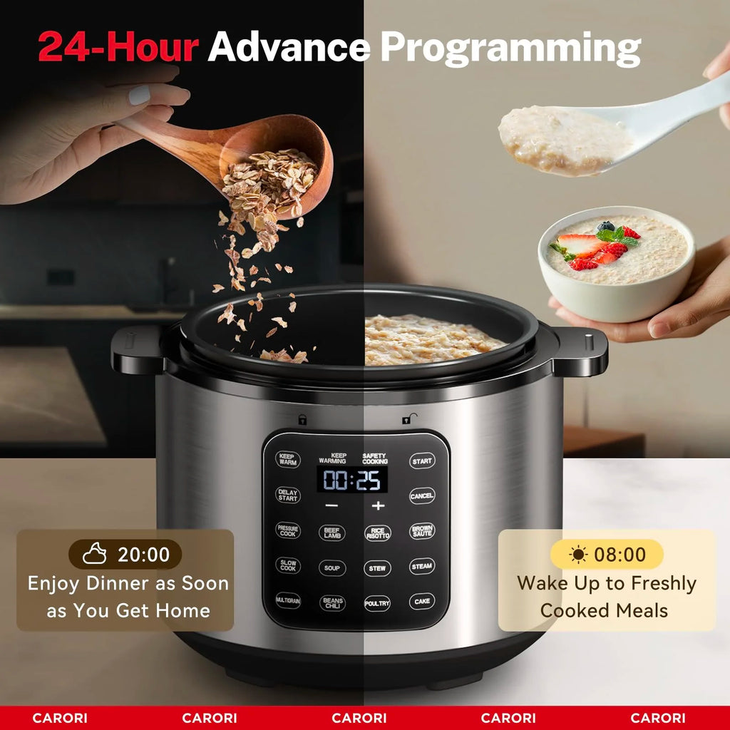 9-in-1 Electric Pressure Cooker 6 Qt, Programmable