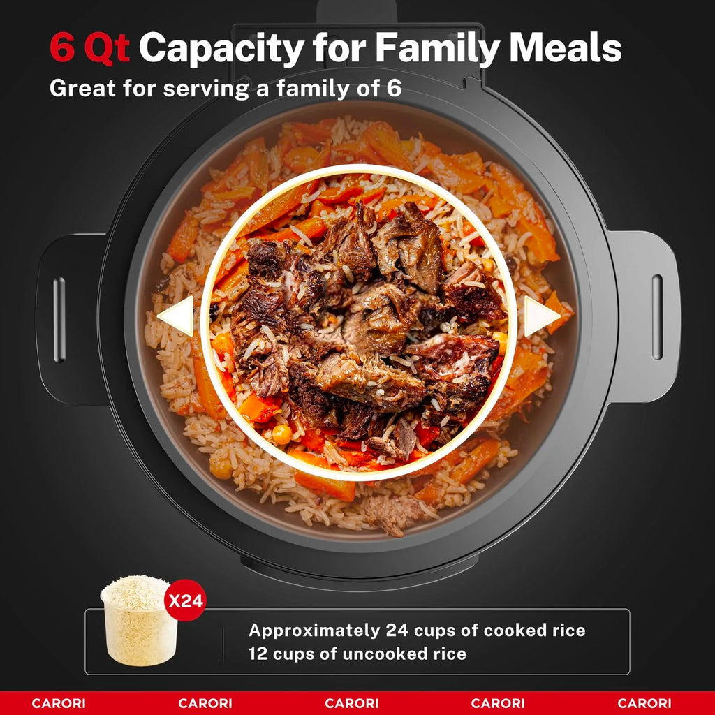 9-in-1 Electric Pressure Cooker 6 Qt, Programmable