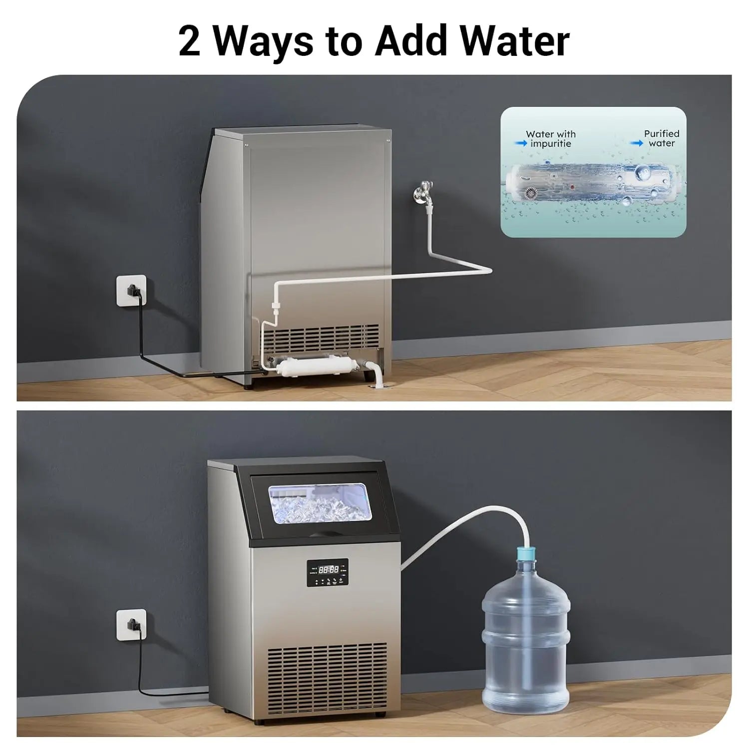 Certified Commercial Ice Maker Machine 200LBS/24H