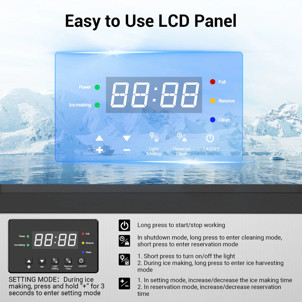 Certified Commercial Ice Maker Machine 200LBS/24H