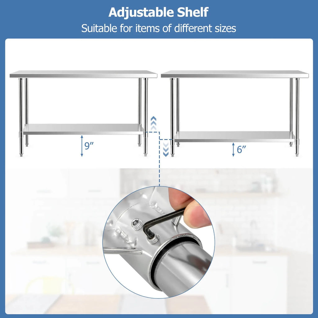 24 x 60 Stainless Steel Work-Table