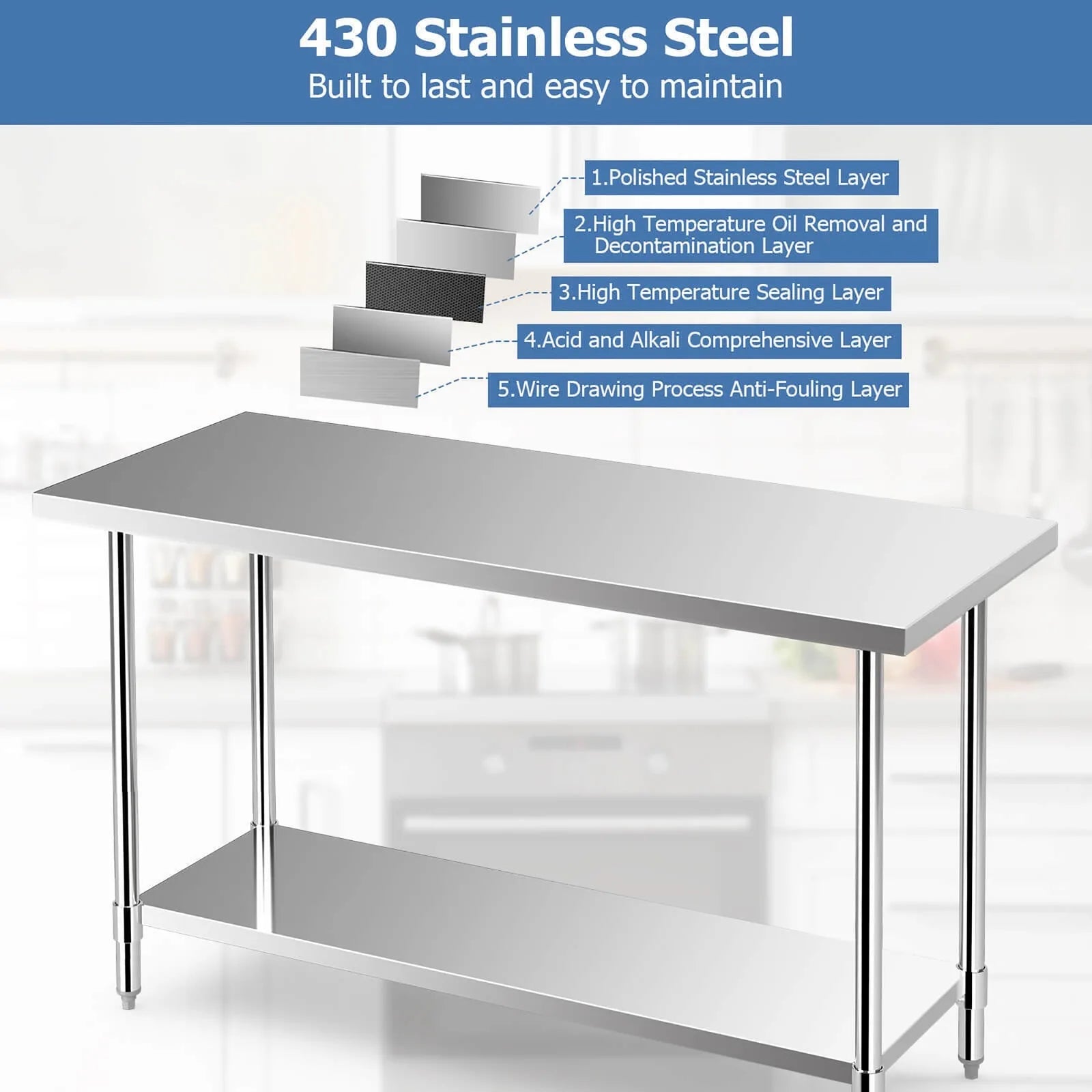 24 x 60 Stainless Steel Work-Table