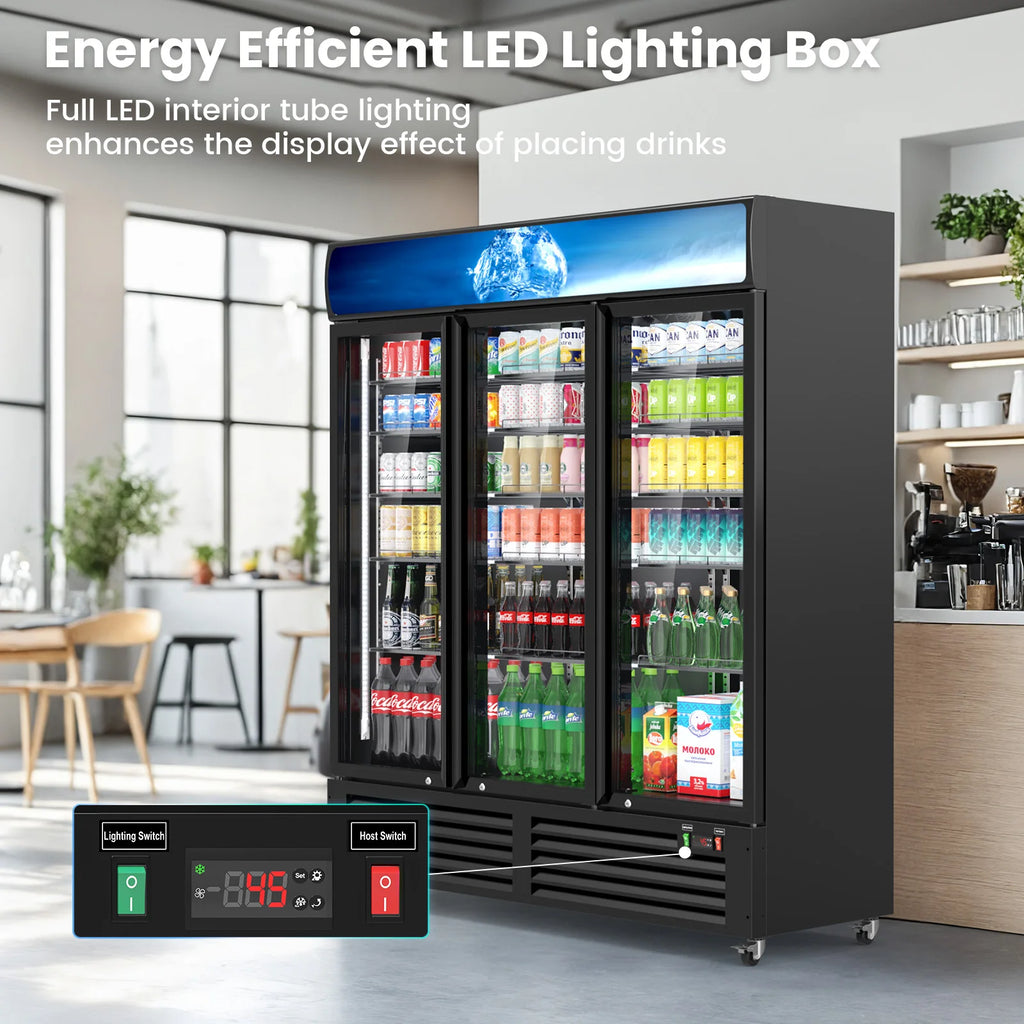 56 CF Commercial Display Beverage Fridge