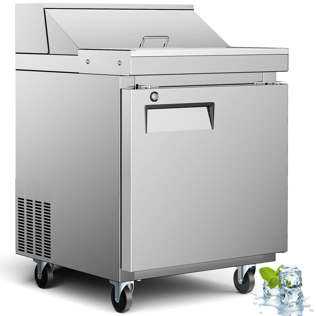 11.6 CF 27" Commercial Refrigerator Sandwich/Salad Prep Table