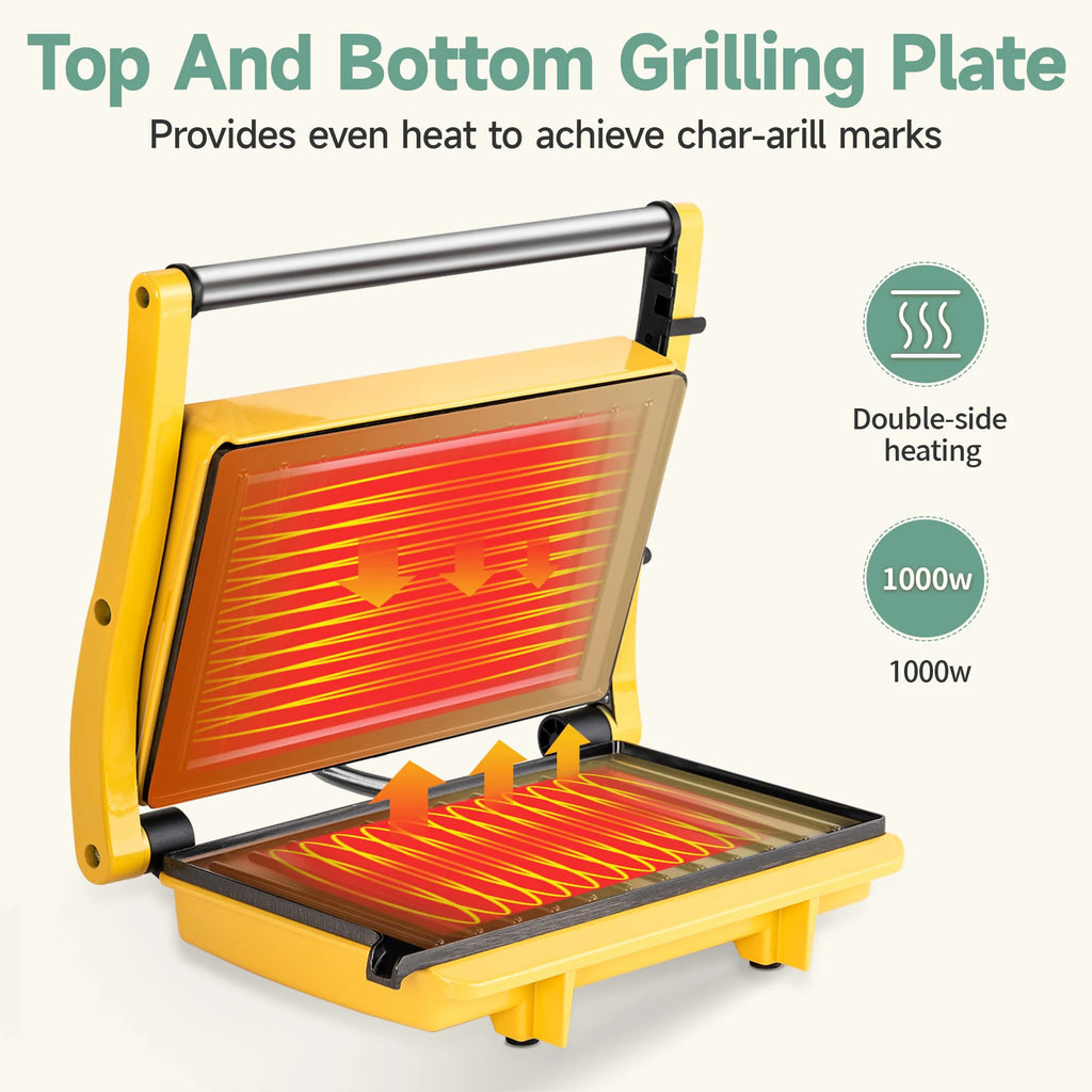 1000W Electric Sandwich Maker Panini Press Grill