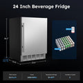 24" Outdoor Beverage Fridge Weather-Proof Stainless