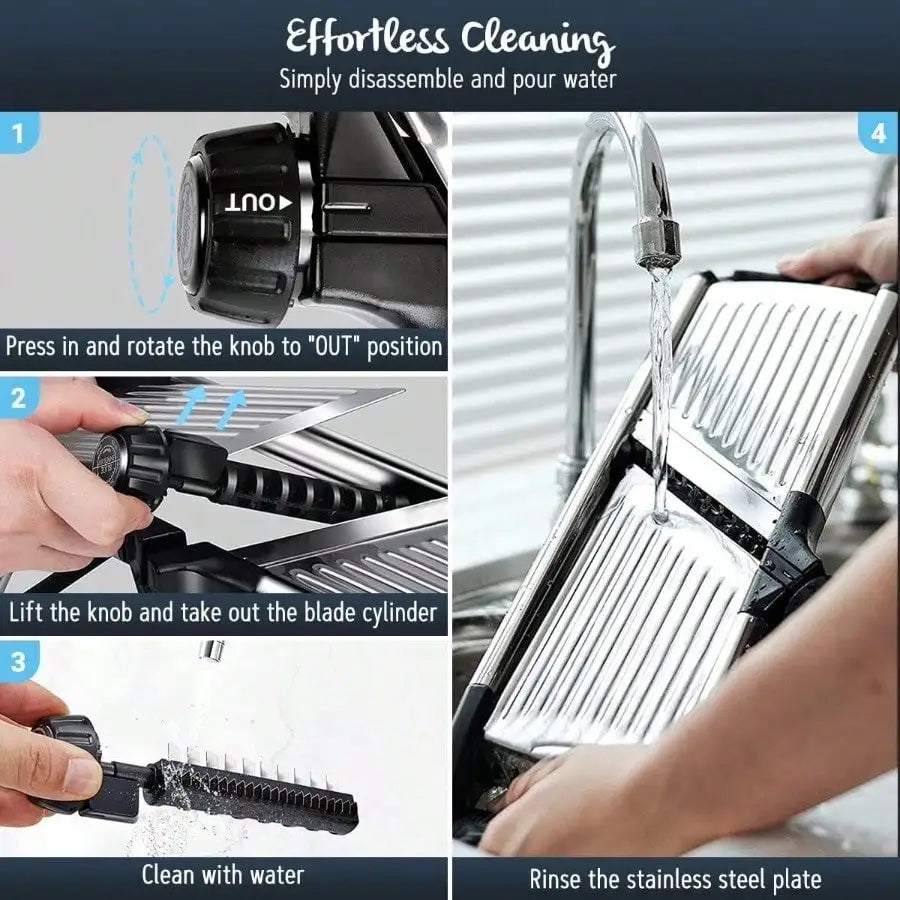 6-in-1 Adjustable Mandoline Slicer - Julienne & Waffle