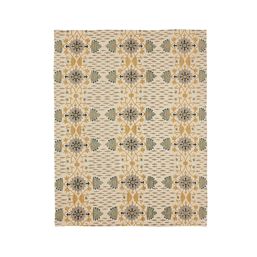 2x3 Handmade Printed Jute Rug Natural Fiber