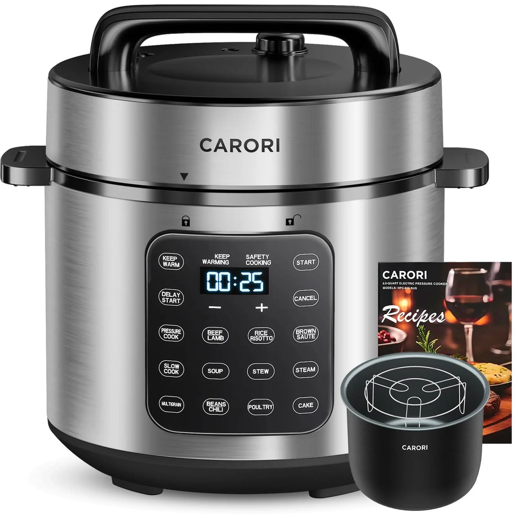 9-in-1 Electric Pressure Cooker 6 Qt, Programmable