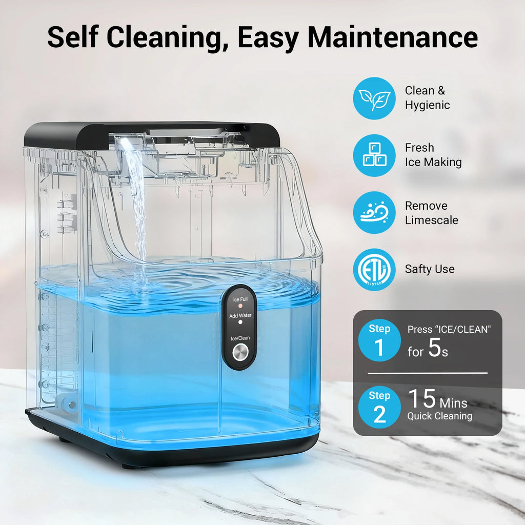 Ice Maker Countertop 35bs/24H Self-Cleaning