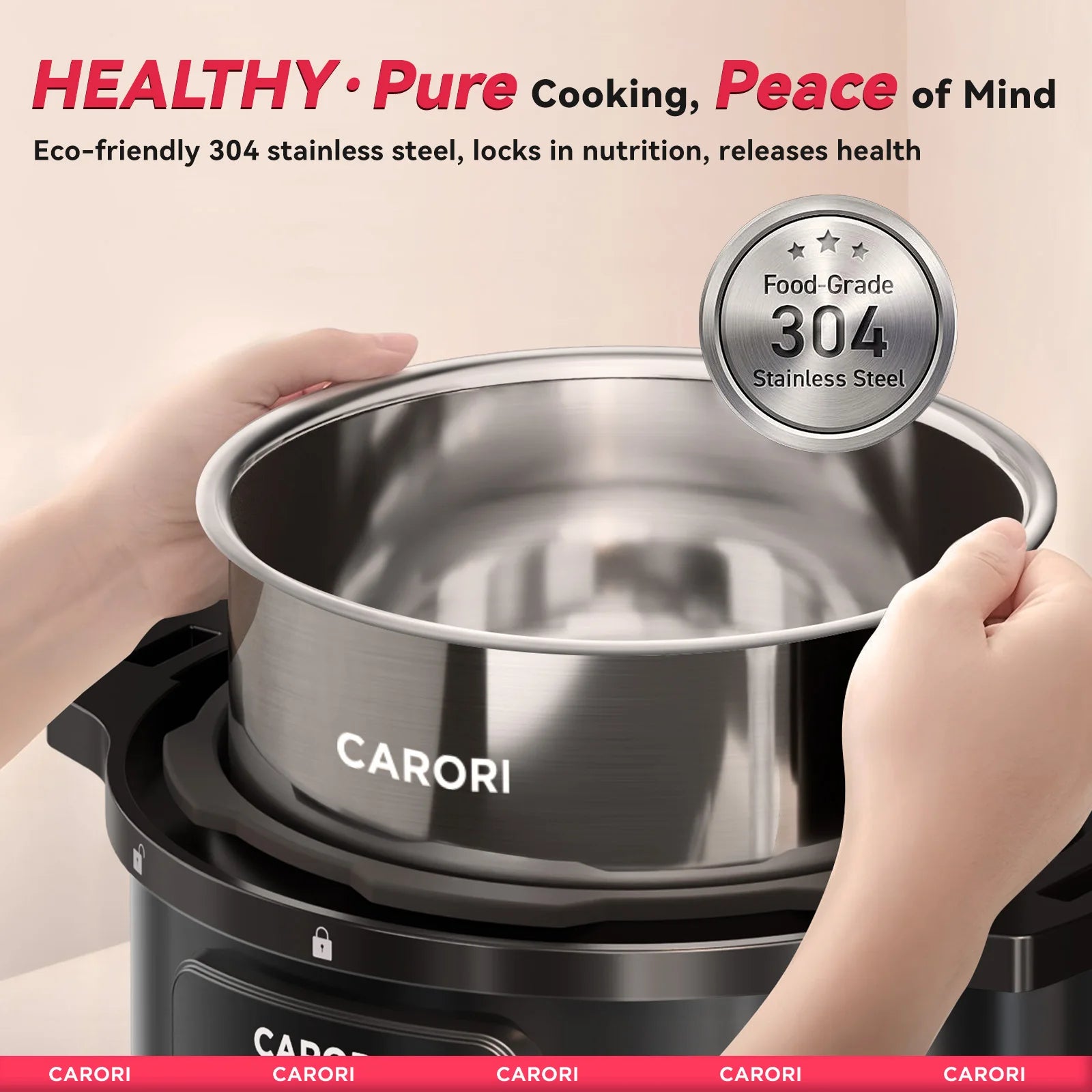 1200W 12-in-1 Electric Pressure Cooker 8Qt, Stainless