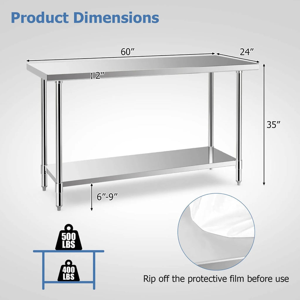 24 x 60 Stainless Steel Work-Table