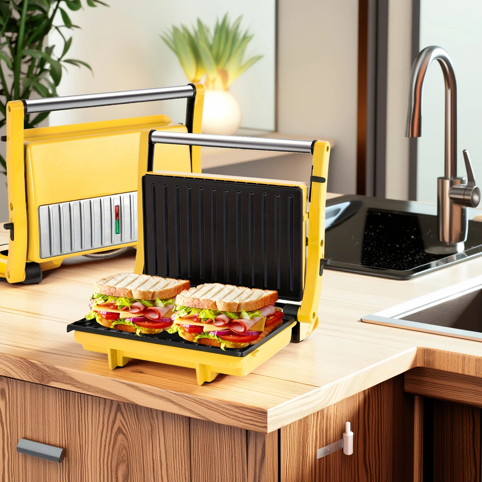 1000W Electric Sandwich Maker Panini Press Grill