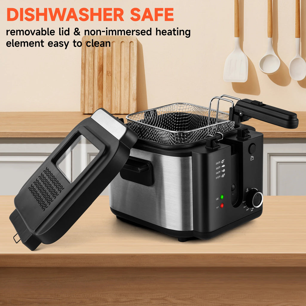 2.5L 1500W Electric Deep Fryer Large Capacity