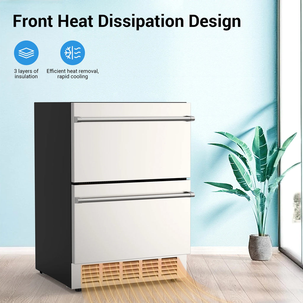 24" 2 Drawer Undercounter Outdoor Refrigerator