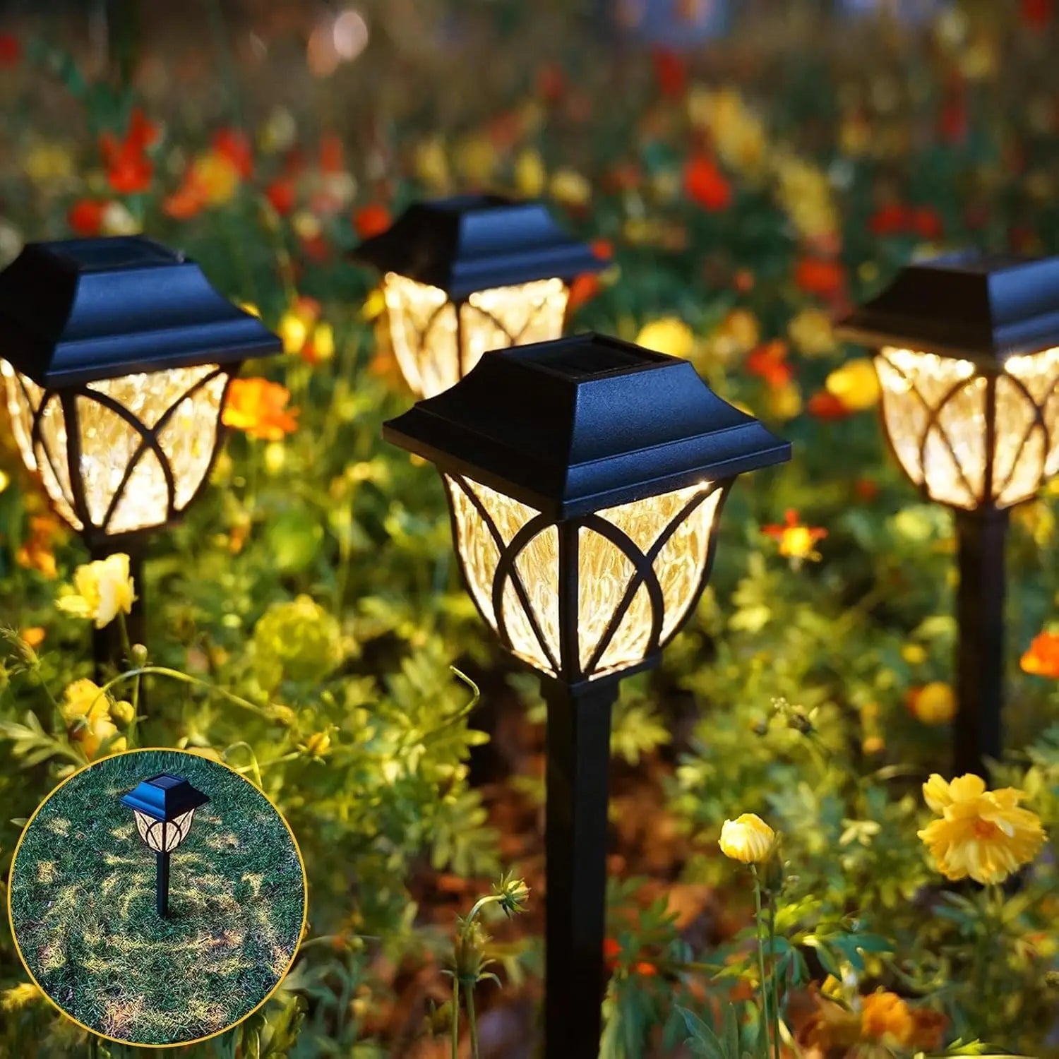 8 Solar LED Courtyard Lamp