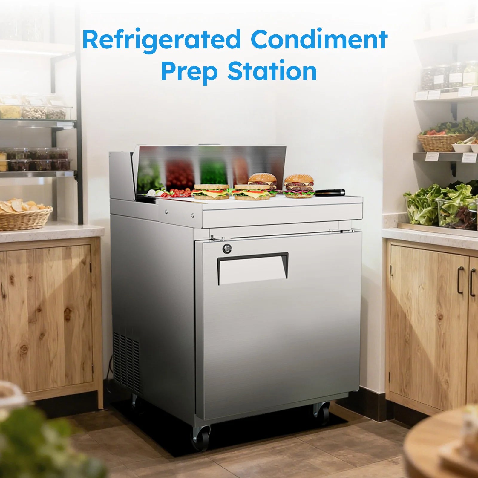 11.6 CF 27" Commercial Refrigerator Sandwich/Salad Prep Table