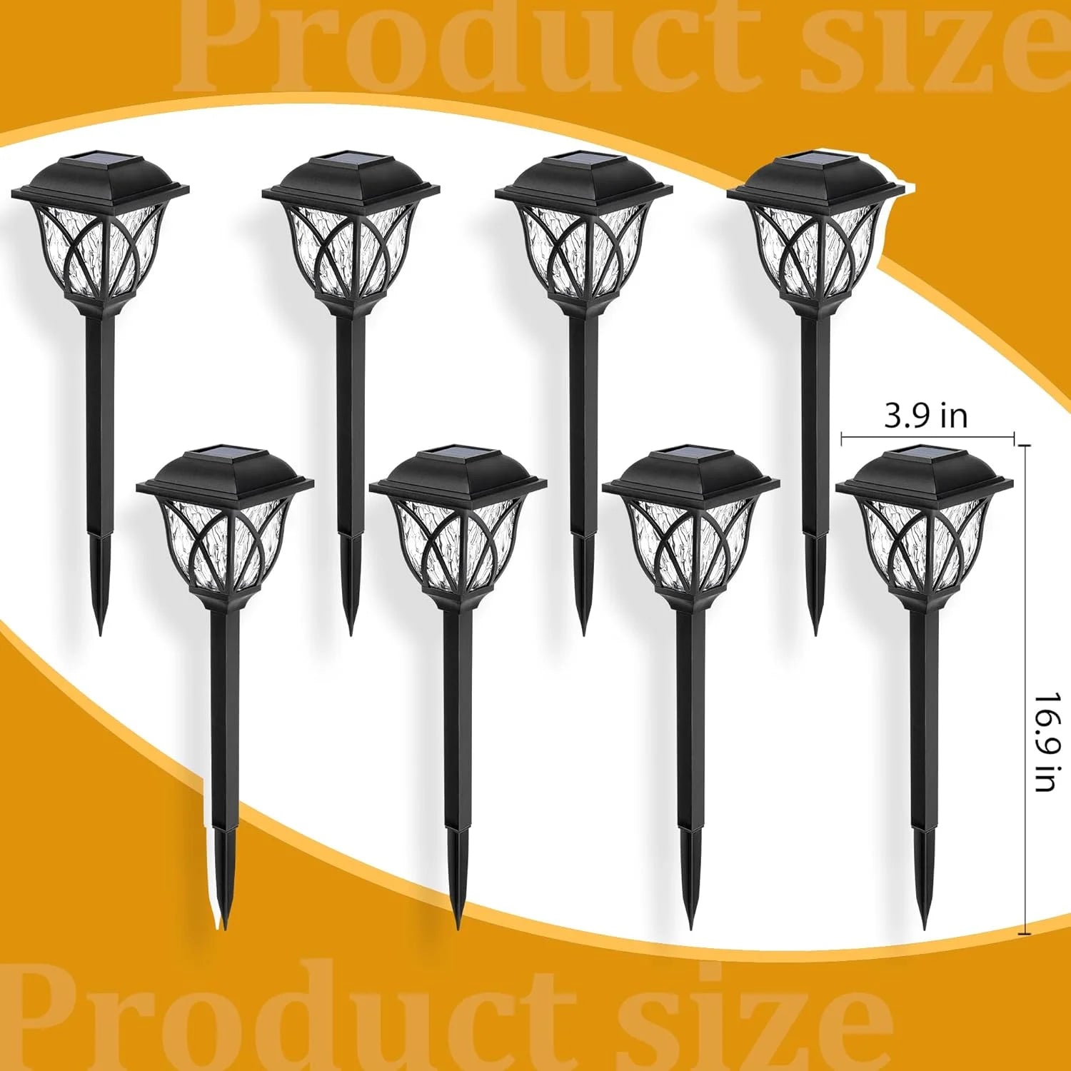 8 Solar LED Courtyard Lamp
