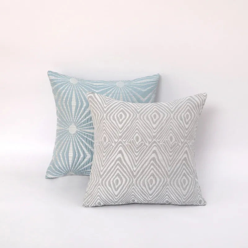 2 Decorative Pillow Covers Geometric 18x18