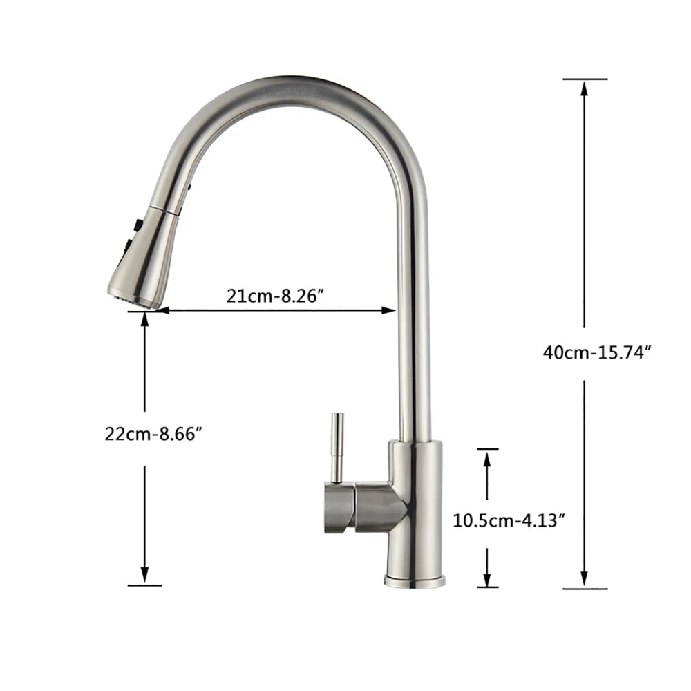 Brushed Nickel Flexible Pull Out Nozzle