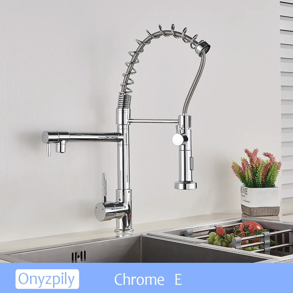 Chrome Spring Pull Down 360 Swivel