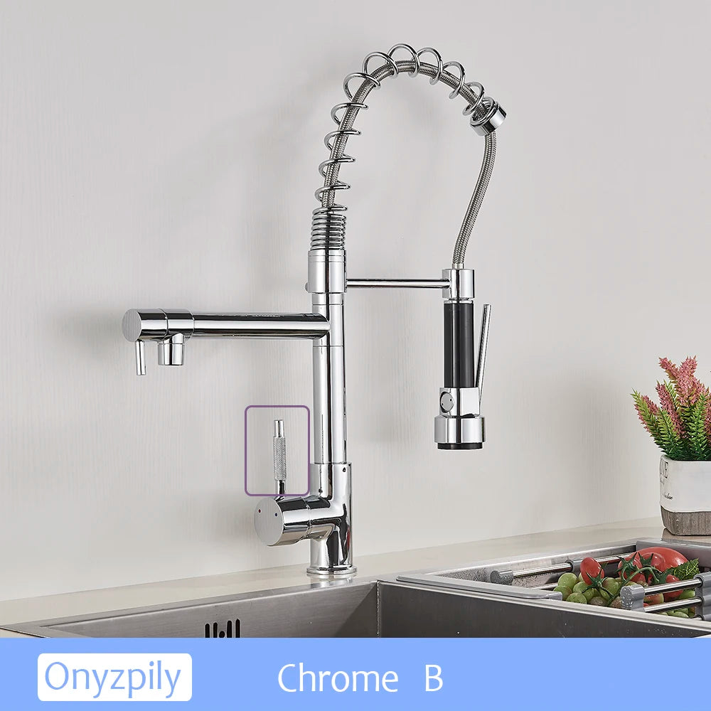 Chrome Spring Pull Down 360 Swivel