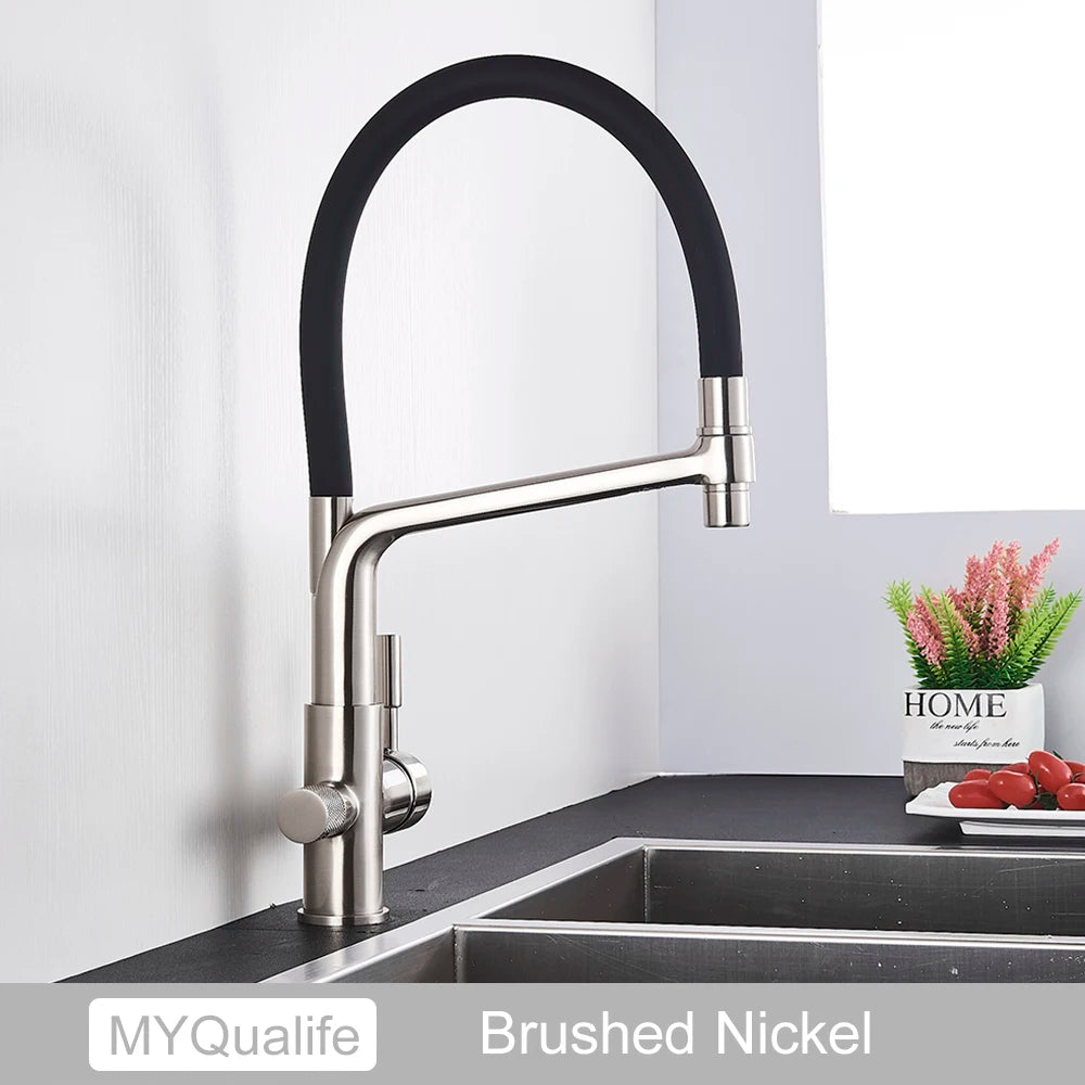 Matte Black Tap Pure Water Filter Mixer