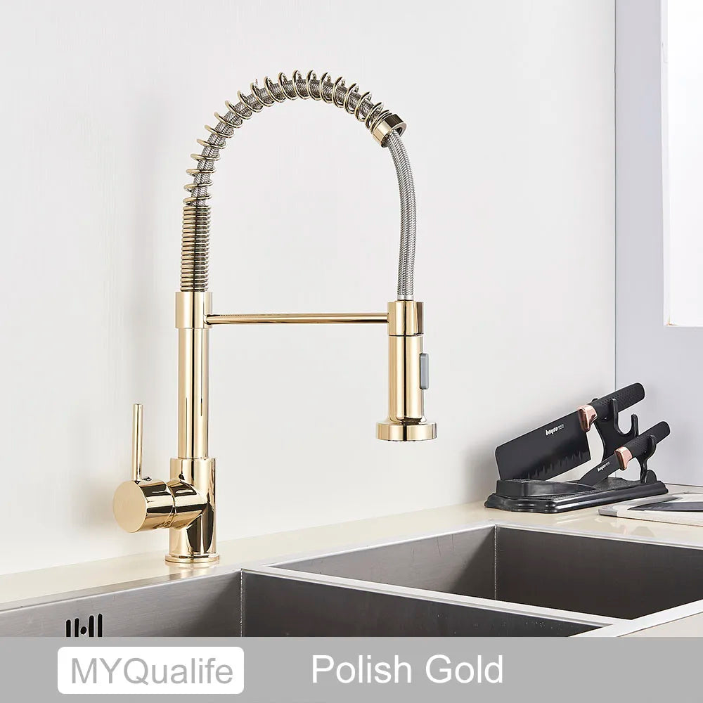Brushed Gold One Handle deck-Mounted