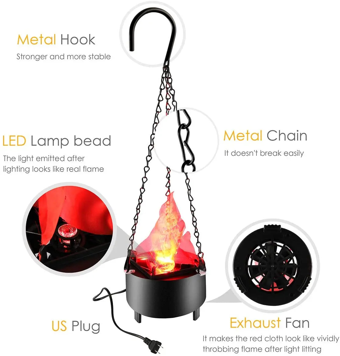 3D Artificial Flame Lamp