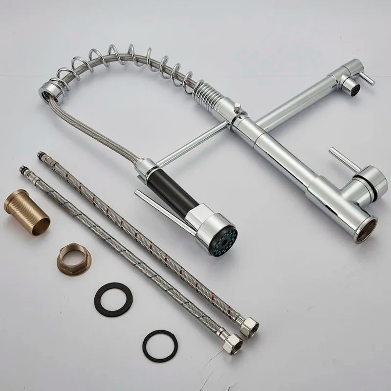 Chrome Spring Pull Down 360 Swivel