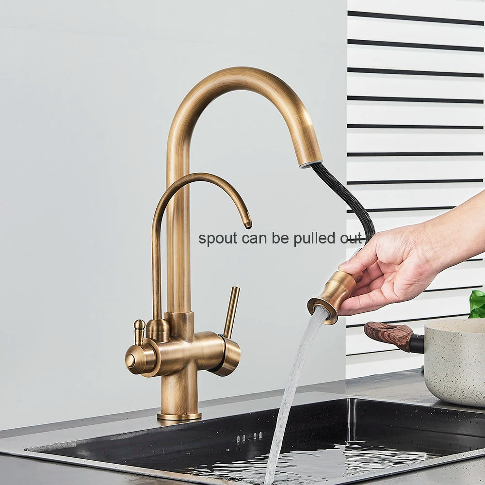Antique Pull Out Spout Mixer
