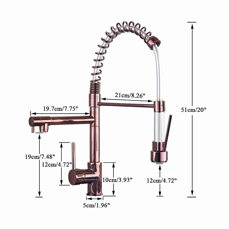 Chrome Spring Pull Down 360 Swivel