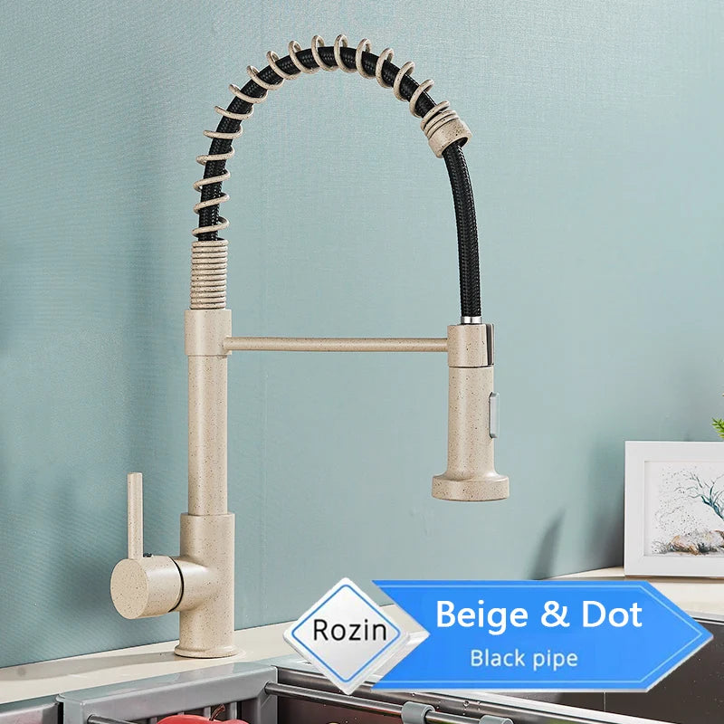 Matte Black Deck Mounted Mixer 360 Rotation