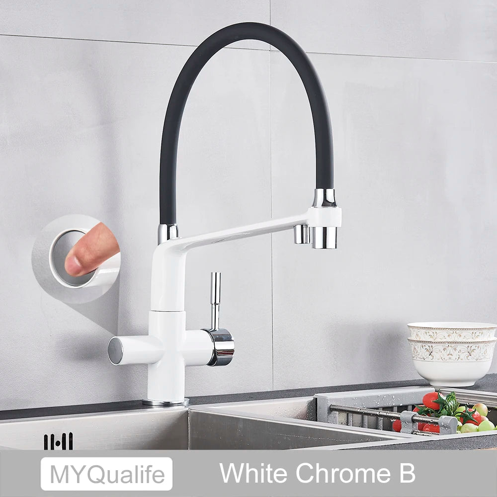 Matte Black Tap Pure Water Filter Mixer