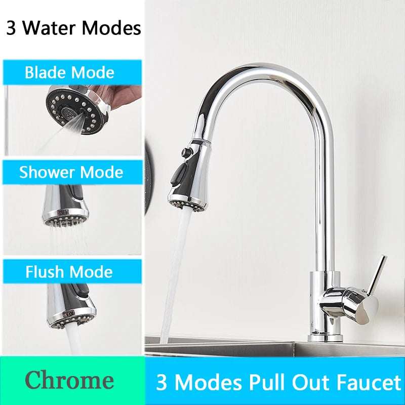 Brushed Nickel Flexible Pull Out Nozzle