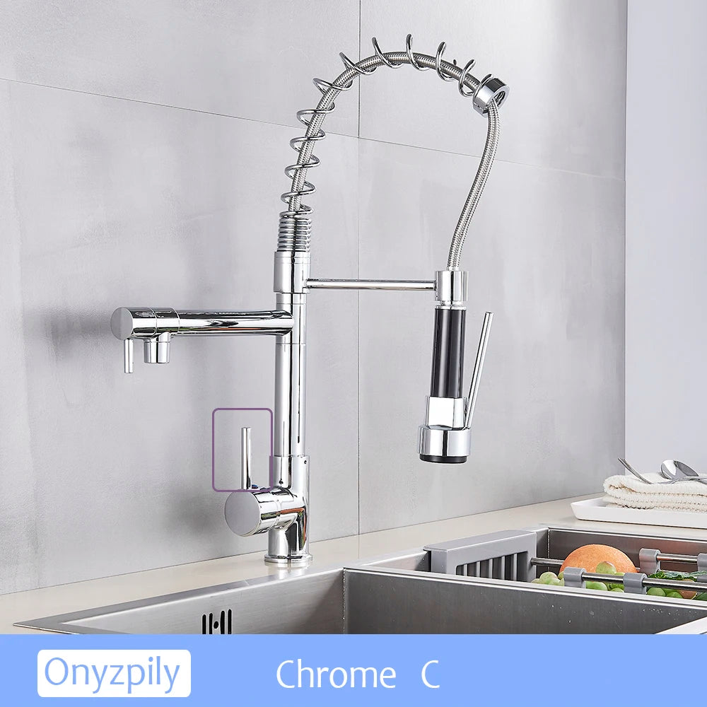 Chrome Spring Pull Down 360 Swivel