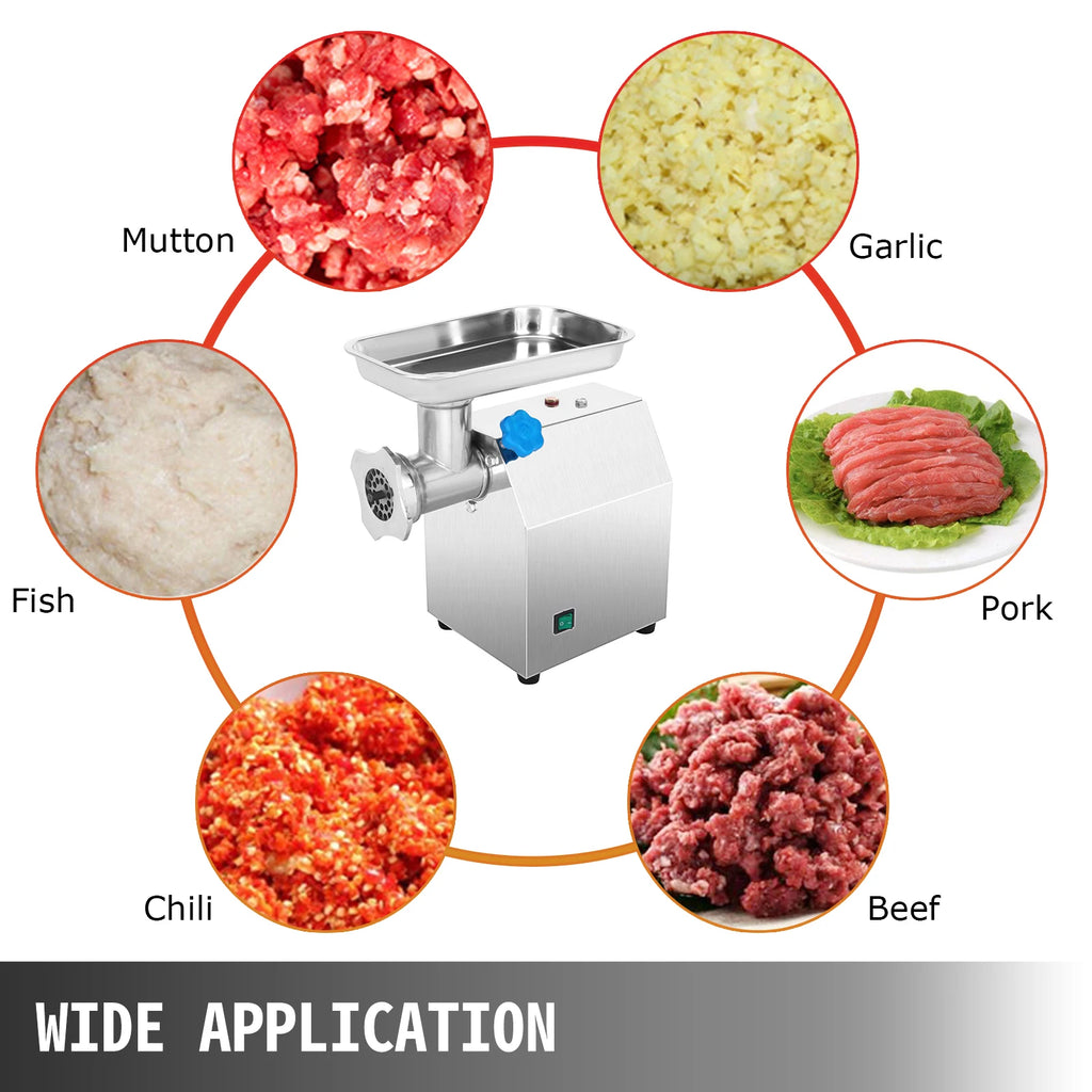 250Kg/H Commercial Electric Meat Mincer Grinder 1100W
