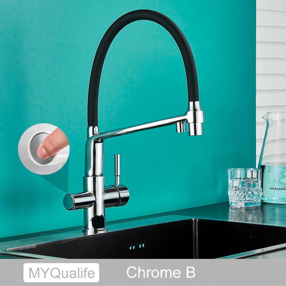 Matte Black Tap Pure Water Filter Mixer