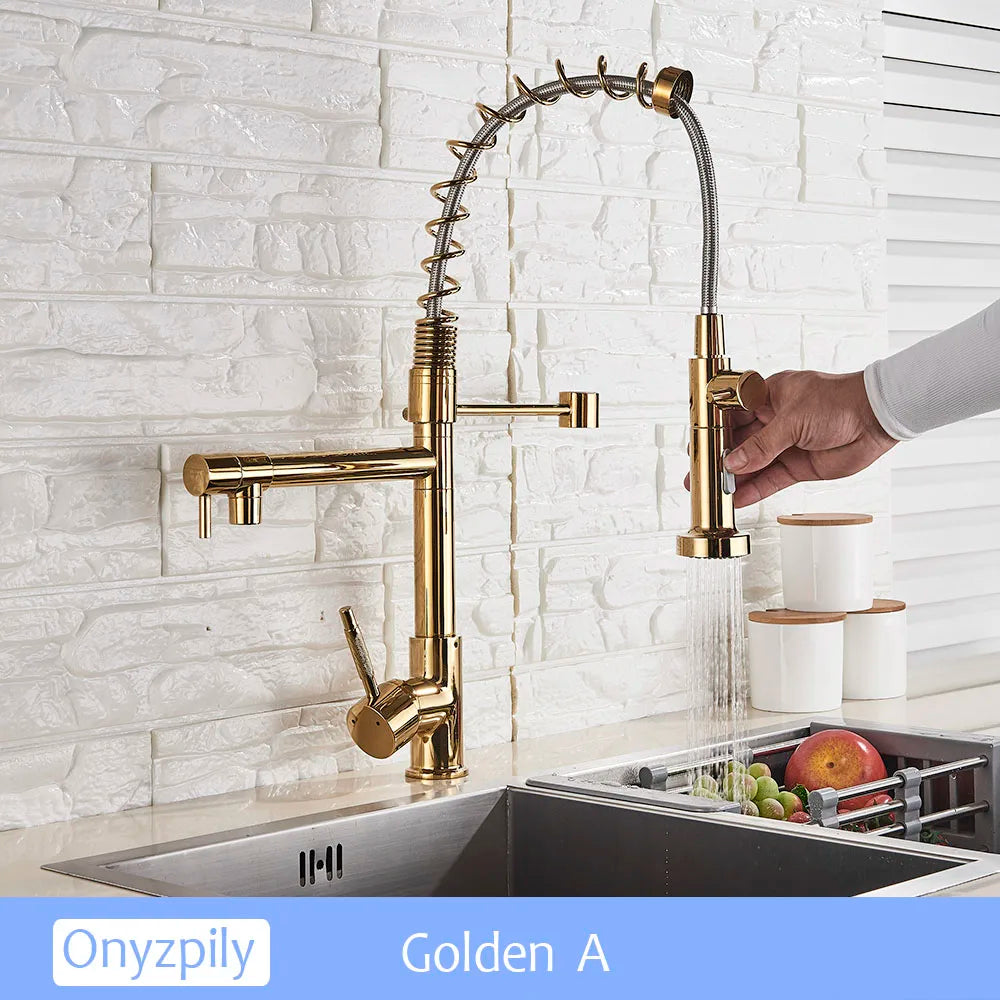 Chrome Spring Pull Down 360 Swivel
