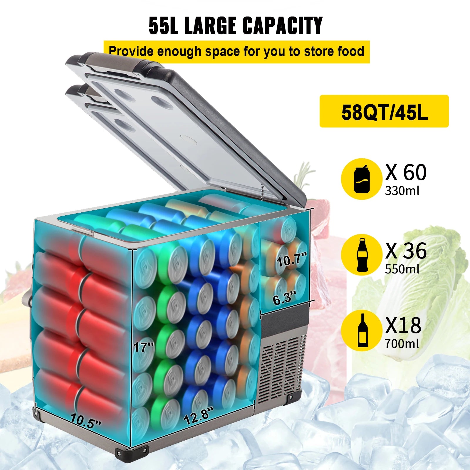 20L 22L 35L 45L 55L Car Refrigerator/Freezer
