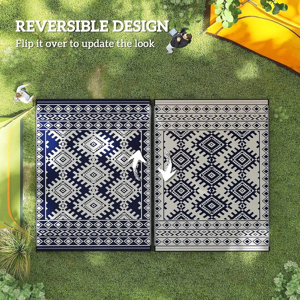 Outdoor Rug for Patio, 9' X 12' Waterproof