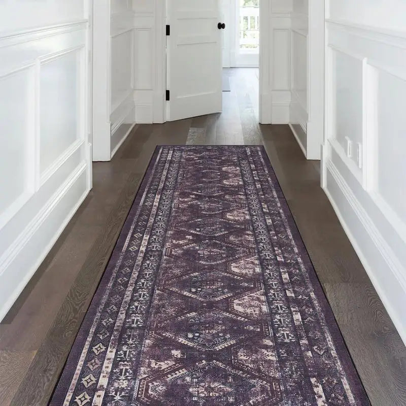2'6"x10' Washable Purple Runner