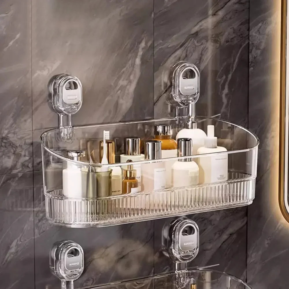 No Drill Bathroom Suction Storage Box