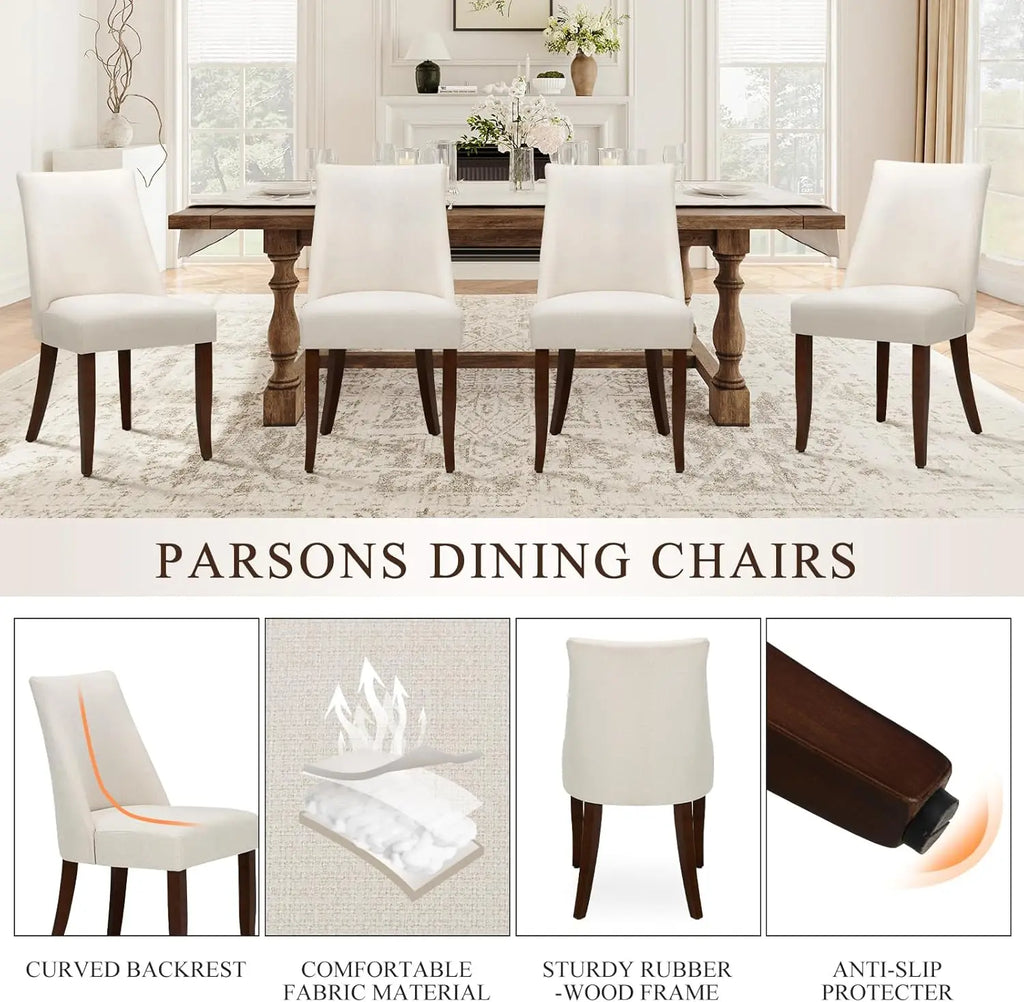 2 Modern Upholstered Wood Legs