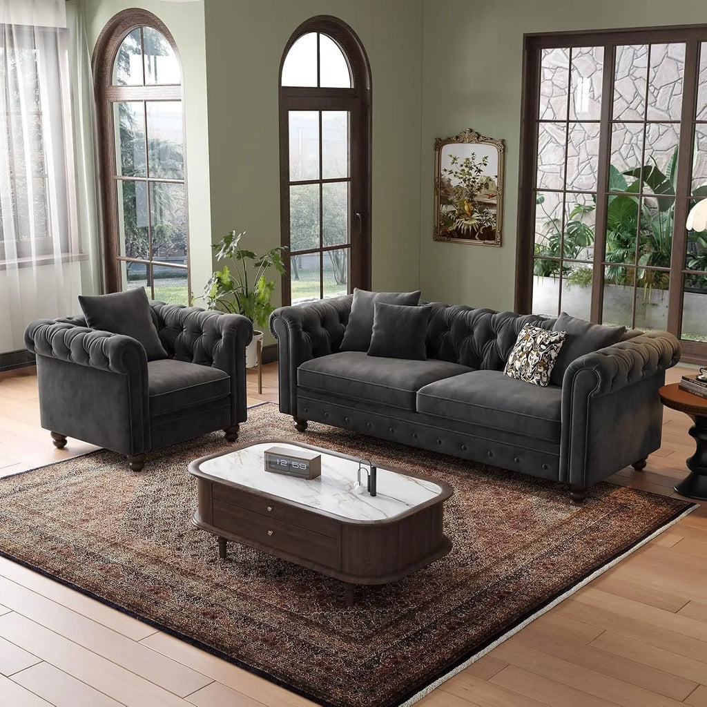 82 Inch Chesterfield Sofa
