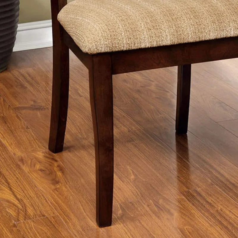 2 Dark Brown Wooden Lattice Backrest