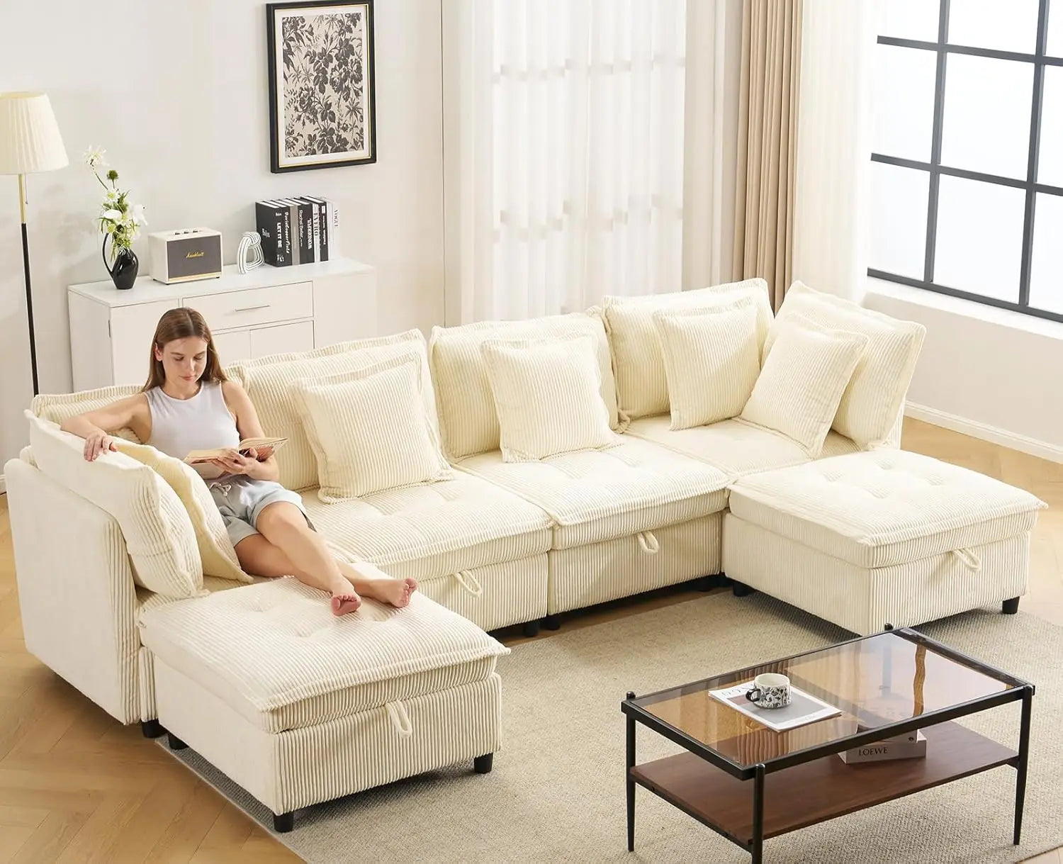 133'' Modular Sectional U-Shaped