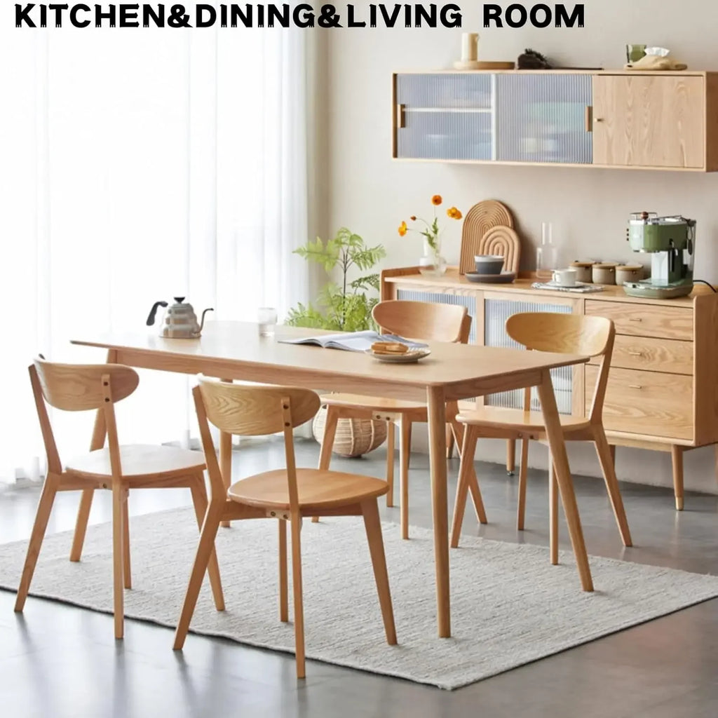 4 Solid Wood Curved Backrest